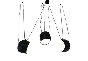 Hanglamp 3 lampen – Zwart – 3x 15 cm - Inclusief Montageset
