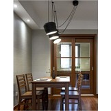 Hanglamp 3 lampen – Zwart – 3x 15 cm - Inclusief Montageset