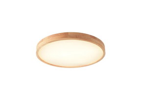 Plafondlamp LED – 40x 5,5 cm – Houten rand