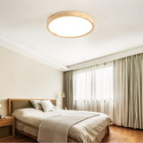 Plafondlamp LED – 40x 5,5 cm – Houten rand