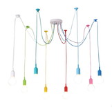 Kroonluchter Multi kleur – 8 hangende lampen – E27 fitting