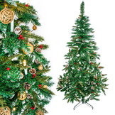 Kunst kerstboom spar – Modulair – 220 cm – Inclusief versiering