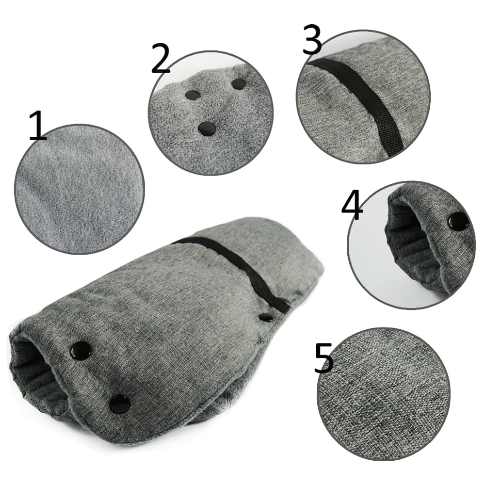 Kinderwagen handwarmer Zwart 50 x 21 cm – Wandelwagen Handschoenen