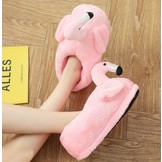 Flamingo pantoffels One Size Maat 36 – 41 – Licht Roze – Antislip