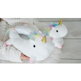 Eenhoorn pantoffels Wit – Sloffen One Size Maat 36 – 41