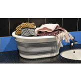 Siliconen bak opvouwbaar 20L – 53,5 x 23 x 38,5 cm – Grijs