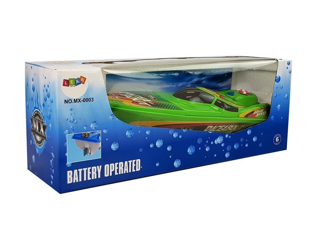RC speelgoedboot groen - badkuip speelgoedboot - 40 x 12 x 11 cm