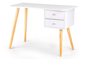 Kinder bureau met 2 lades 100 x 48 x 70 - Wit + hout