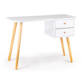 Kinder bureau met 2 lades 100 x 48 x 70 - Wit + hout