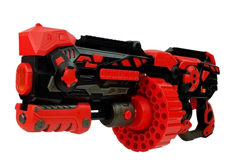 Speelgoed geweer - Soft bullet gun 59 cm + 80 foam kogels - Rood
