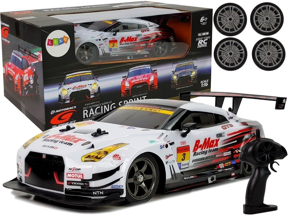 Nissan R35 re0plica RC-drift racewagen 2.4G - Wit
