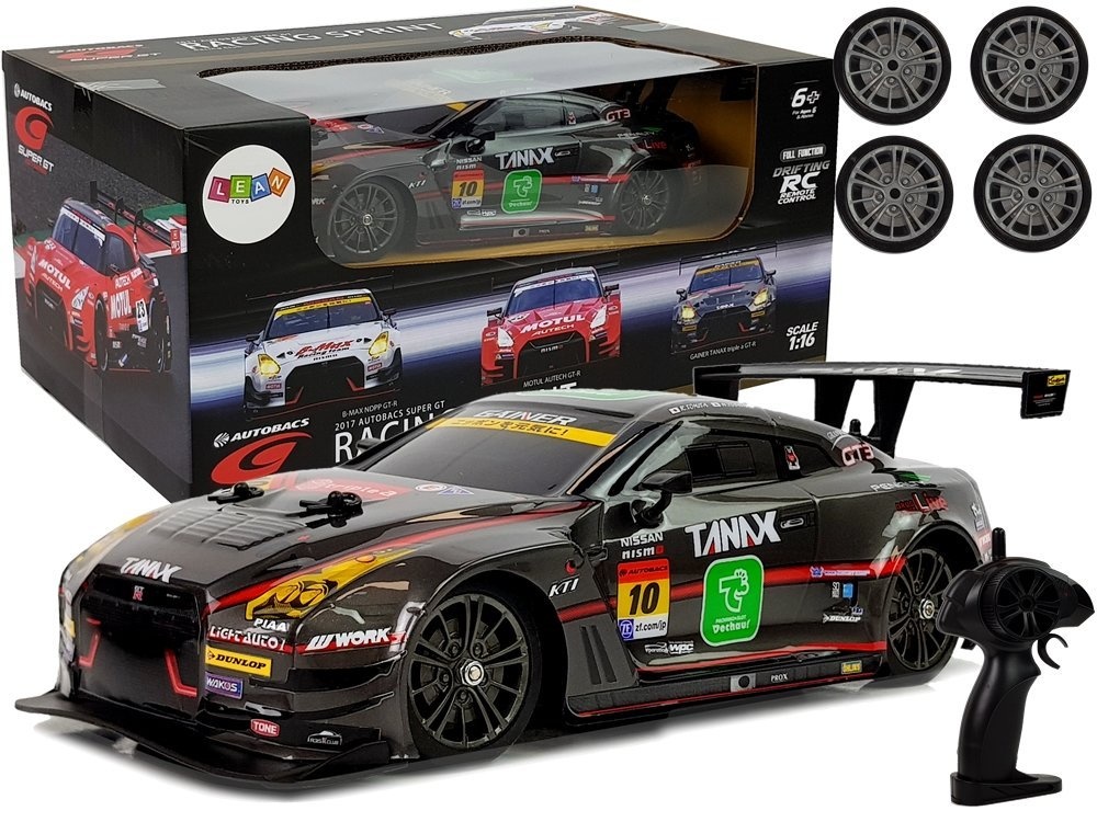 Nissan R35 GTR replica RC-drift racewagen 2.4G - zwart
