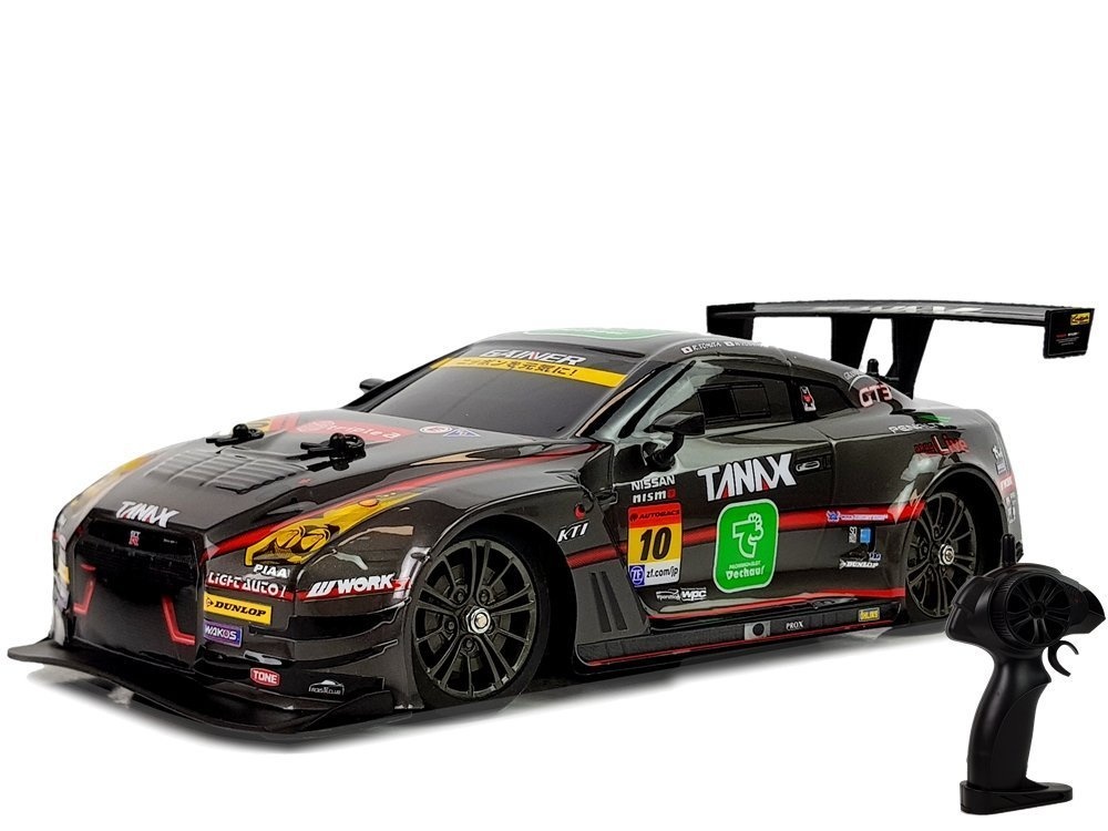 Nissan R35 GTR replica RC-drift racewagen 2.4G - zwart