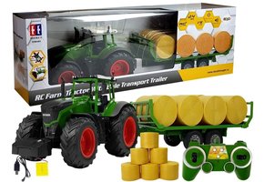 Bestuurbare trekker met aanhanger - 2.4G - 80 cm - groen