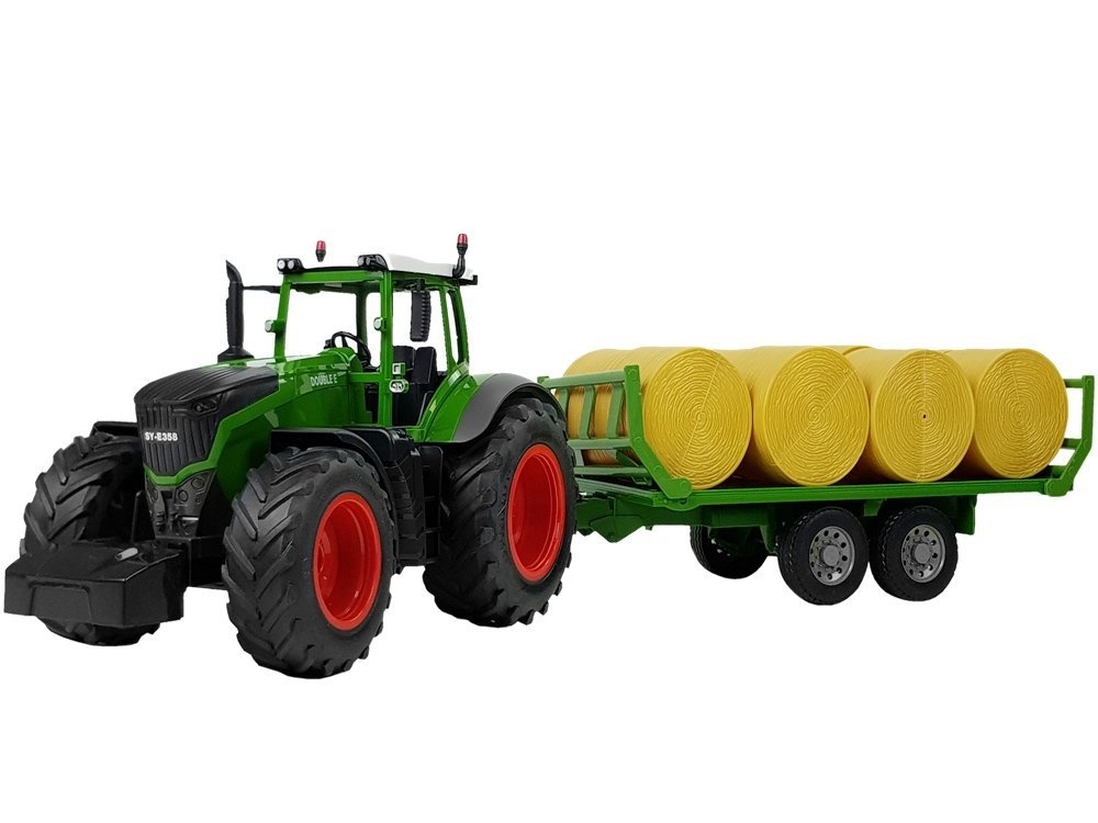 Bestuurbare trekker met aanhanger - 2.4G - 80 cm - groen