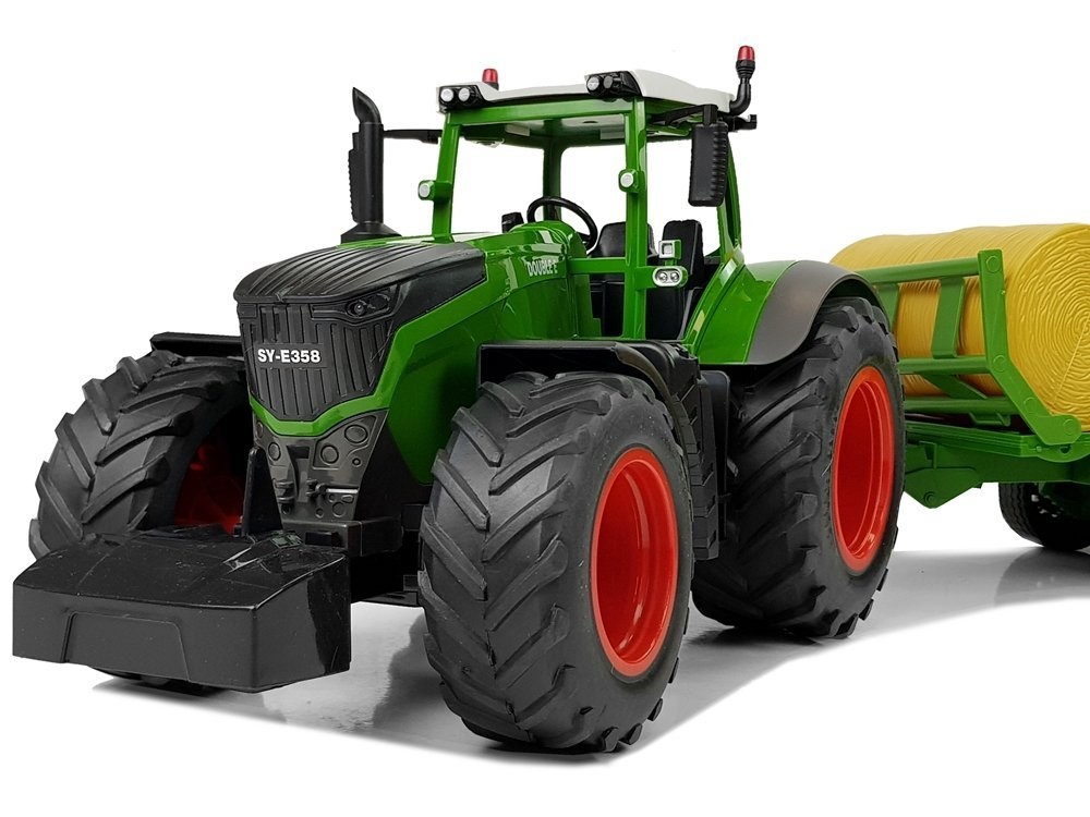 Bestuurbare trekker met aanhanger - 2.4G - 80 cm - groen