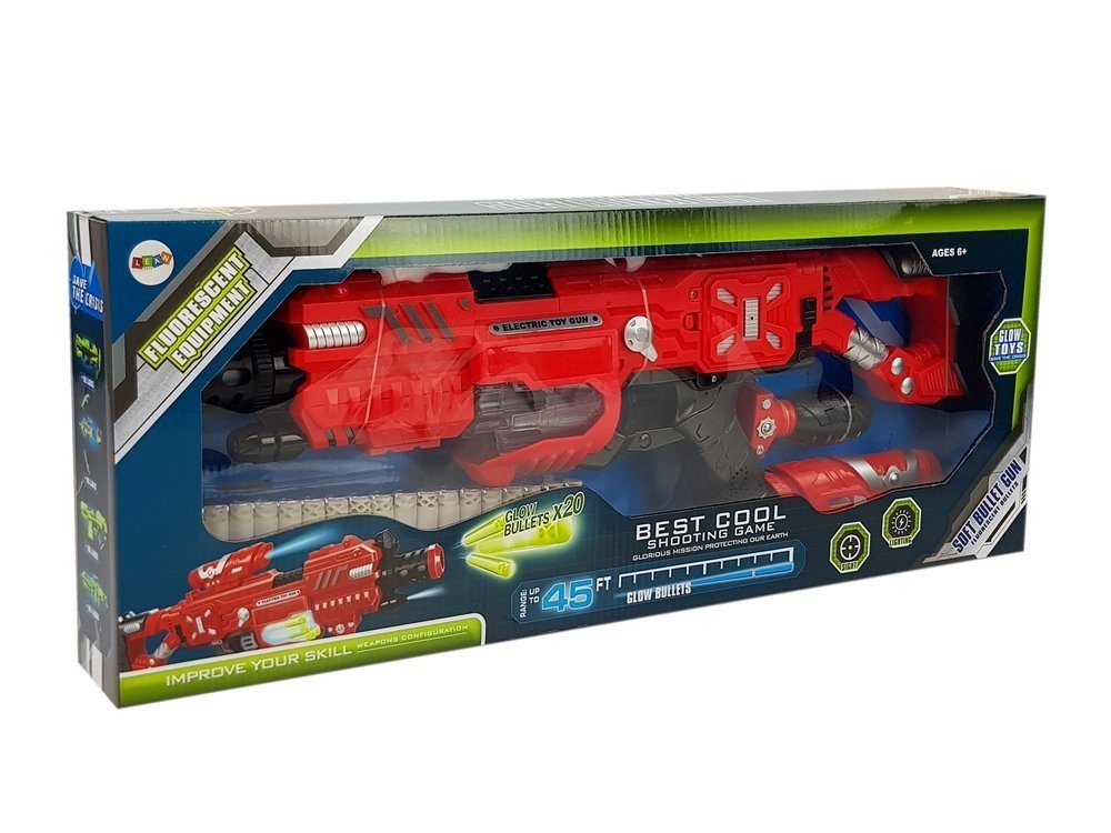 Speelgoed geweer glow in the dark - met licht & geluid + munitie