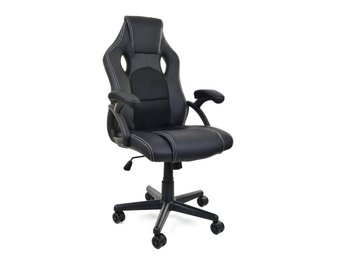 Gaming bureaustoel - kunstleer - met hoofdsteun - zwart