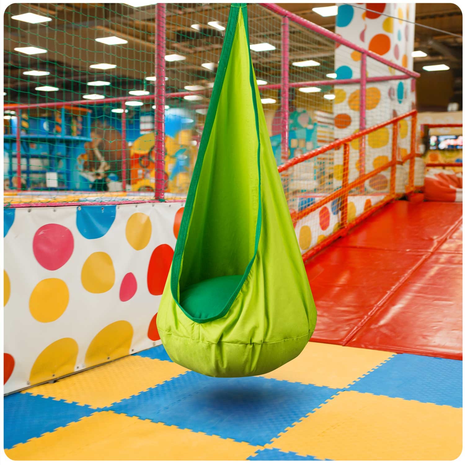 Kinder hangstoel cocon groen - tot 80 kg - wasbaar