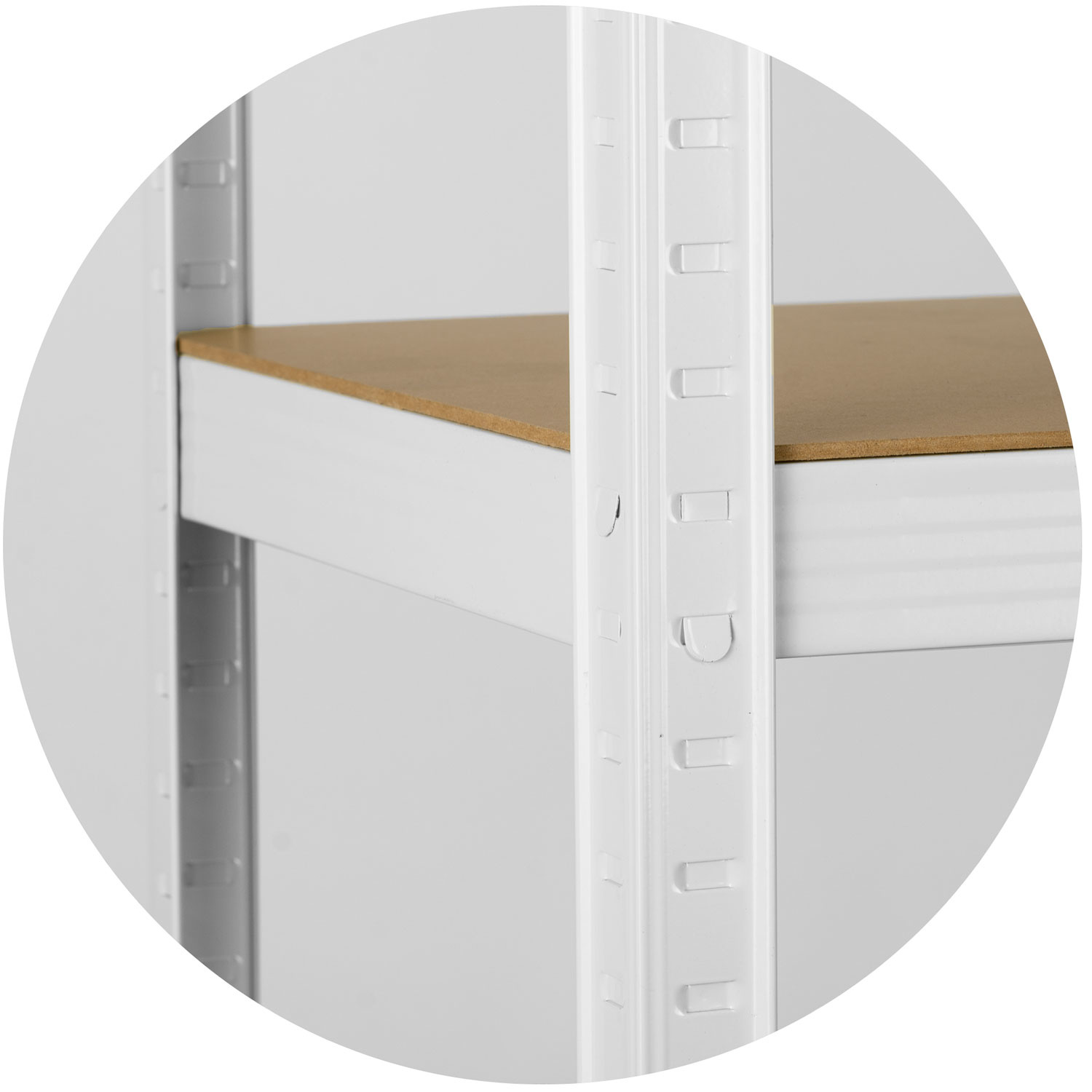 Stellingkast opbergrek 180 x 90 x 30 cm - wit - metalen kast