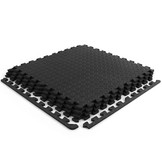 Sportvloer fitness apparatuur - 61 x 61 cm - 4 stuks - zwart