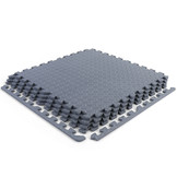 Sportvloer fitness apparatuur - 61 x 61 cm - 4 stuks - grijs