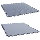 Sportvloer fitness apparatuur - 61 x 61 cm - 4 stuks - grijs