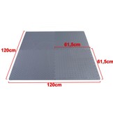 Sportvloer fitness apparatuur - 61 x 61 cm - 4 stuks - grijs