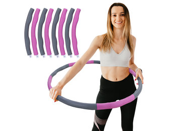 Fitness hoelahoep verstelbaar - roze - Sport hoepel opvouwbaar