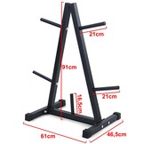 Halterrek voor gewichten & halterschijven - 5 armen - 61 x 46,5 cm