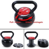 Kettlebell verstelbaar 3,4 - 18 kg - losse fitness gewichten