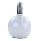 Kettlebell 8 kg - gietijzer + vinyl grijs - fitness gewichten