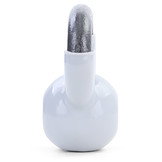 Kettlebell 4 kg - gietijzer + vinyl grijs - fitness gewichten