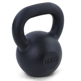 Kettlebell 16 kg zwart gietijzer - krachttraining gewichten