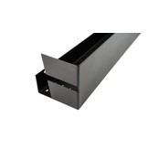 Badkamerrek 60 cm - RVS zwart - designer