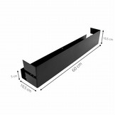 Badkamerrek 60 cm - RVS zwart - designer