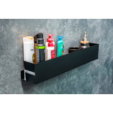 Badkamerrek 60 cm - RVS zwart - designer