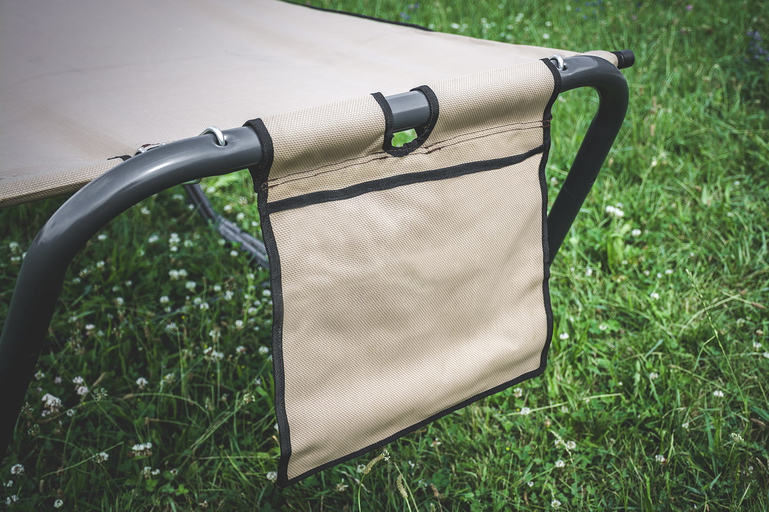 Opklapbare hangmat met frame - 220 x 95 cm - beige