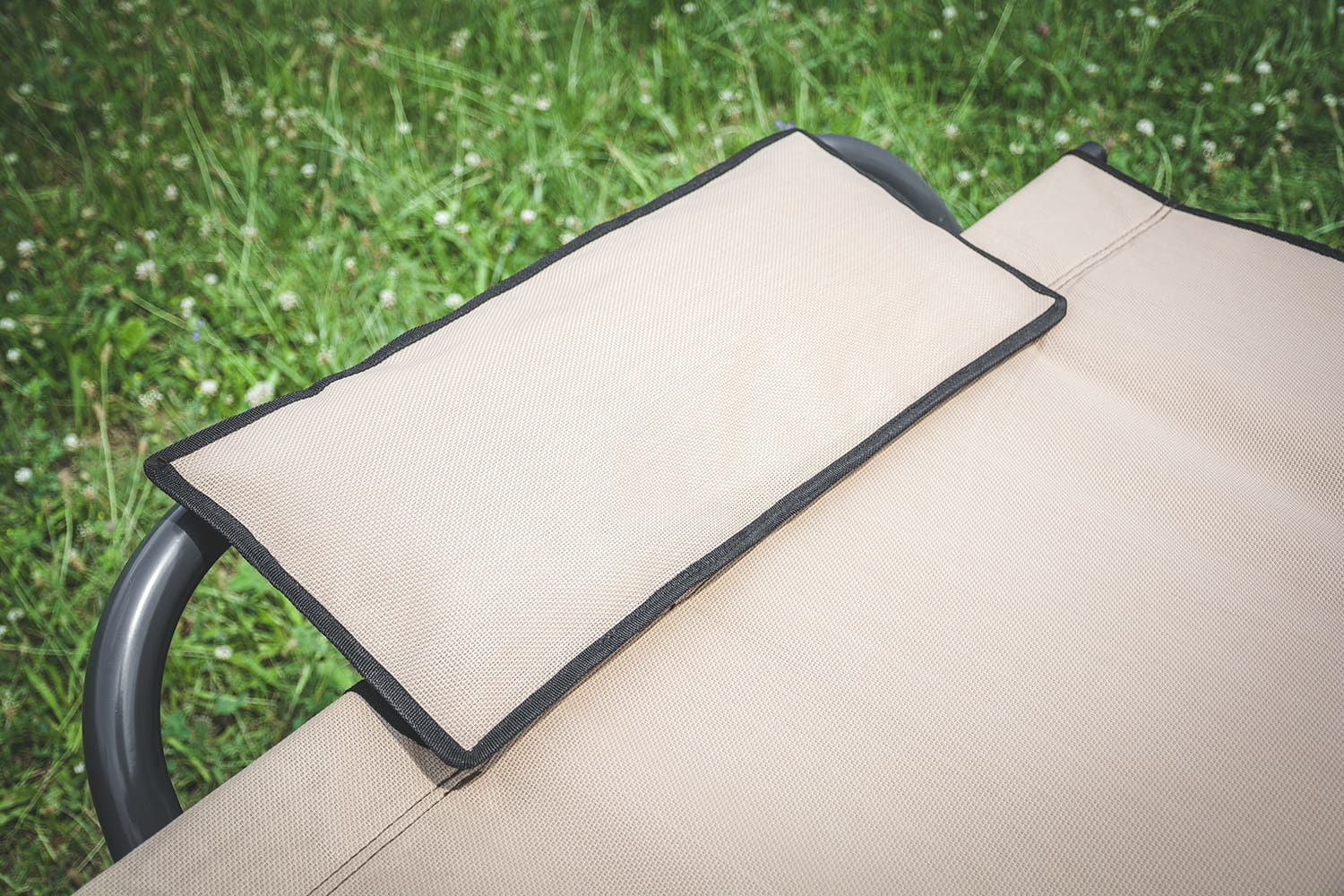 Opklapbare hangmat met frame - 220 x 95 cm - beige