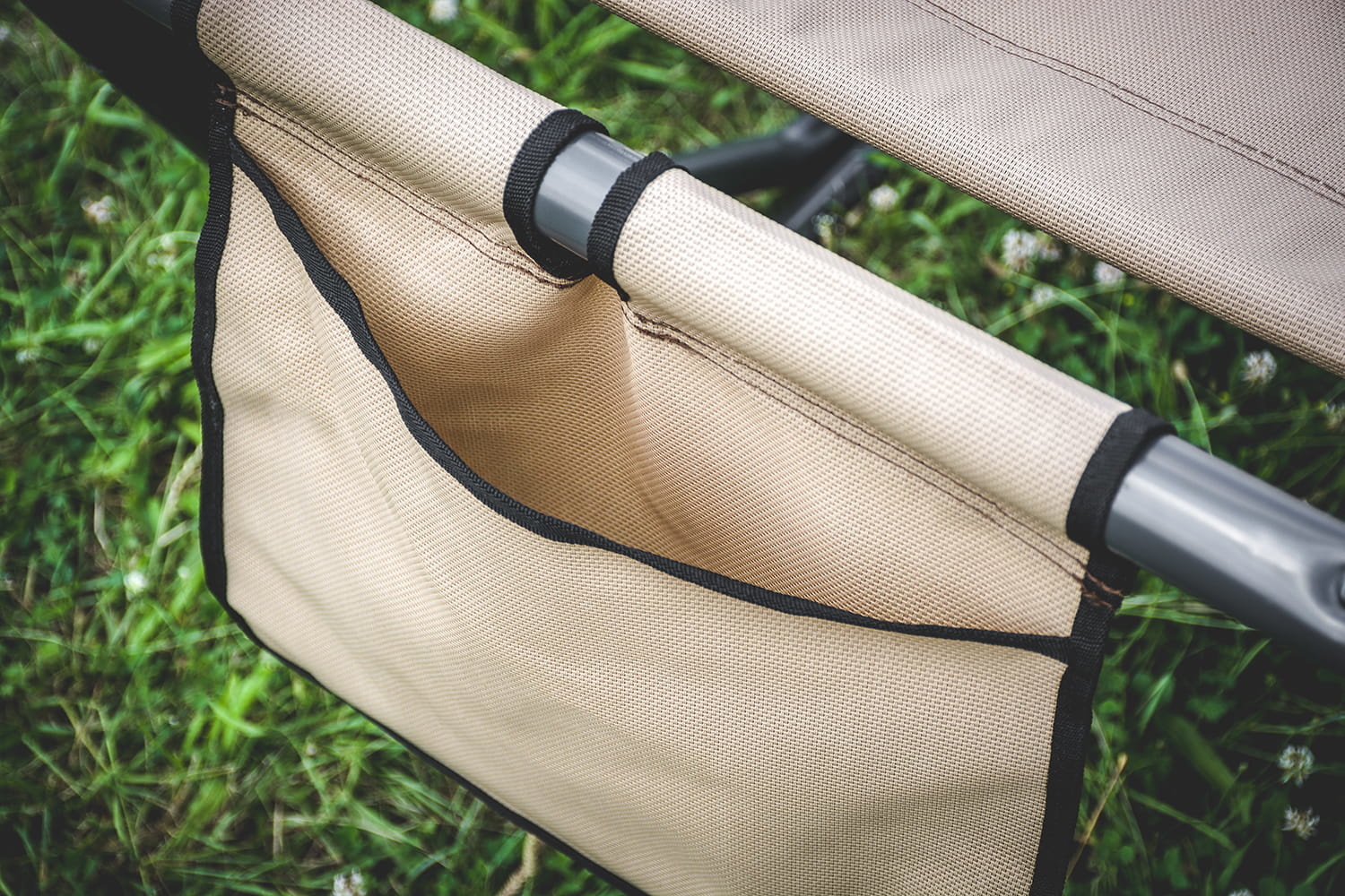 Opklapbare hangmat met frame - 220 x 95 cm - beige