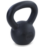 Kettlebell 10 kg zwart gietijzer - krachttraining gewichten