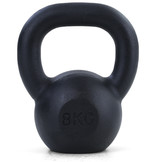 Kettlebell 8 kg zwart gietijzer - krachttraining gewichten