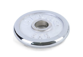 Olympische halterschijf 5 kg - 50 mm - zilver gietijzer