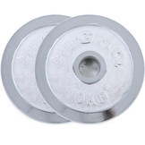 Olympische halterschijven 20 kg - 2x10 kg - 50 mm - zilver gietijzer