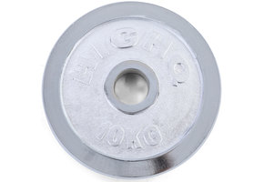 Olympische halterschijf 10 kg - 50 mm - zilver gietijzer