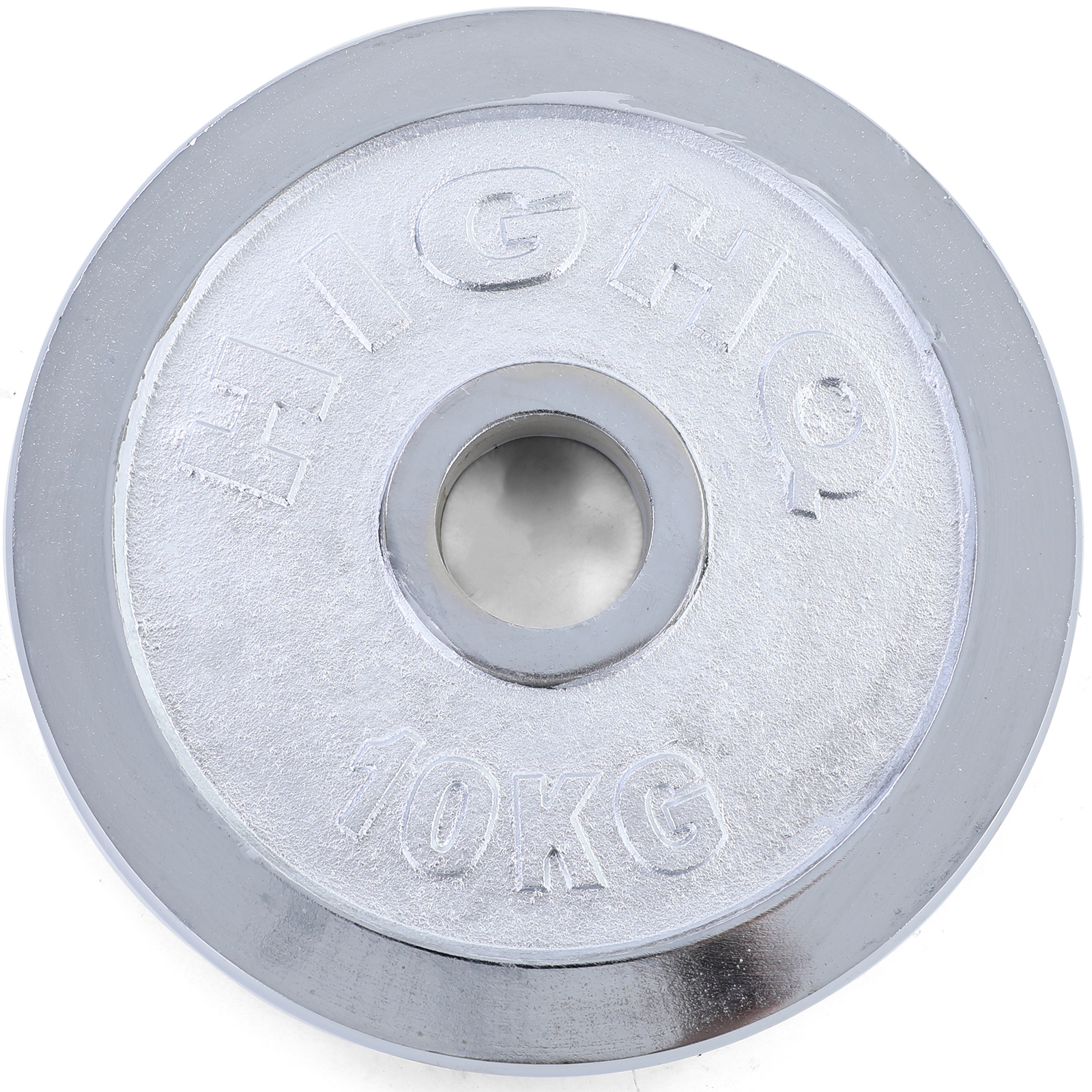 Olympische halterschijf 10 kg - 50 mm - zilver gietijzer