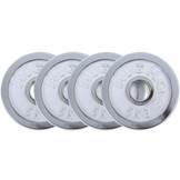 Olympische halterschijven 4 x 5 kg - 20 kg - 50 mm - zilver gietijzer