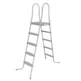 RAMROXX zwembad ladder 4 treden - tot 132 cm - grijs - zwembadtrap