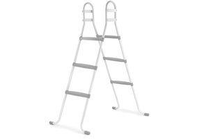 RAMROXX zwembad ladder 3 treden - tot 105 cm - grijs - zwembadtrap