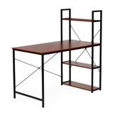 Bureau boekenkast combinatie 120 x 64 x 120 cm - eikenfineer & staal